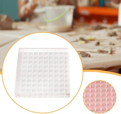 Acrylic Clay Doll Board Pottery Sculpting Holder Supplies Clay Doll Display Rack Pottery Figure Plug Board 3.94x3.94x0.67 inch- Round in Kuwait