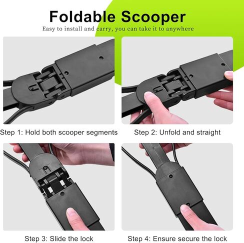 23.6 ‘'pooper scooper ، مغرفة قابلة للطي للكلاب الصغيرة المتوسطة الصغيرة ، أداة التقاط أنبوب للأفناء والمروج والعشب in Saudi Arabia