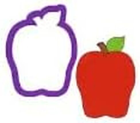 Apple #3 Cookie Cutter - فاكهة ملفات تعريف الارتباط - قواطع ملفات تعريف الارتباط بالمدارس - قواطع ملفات تعريف الارتباط للمعلمين - قواطع ملفات تعريف الارتباط - قواطع البوليمر الطينية in Saudi Arabia