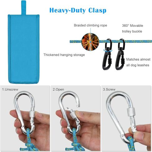 كابل الكلب الذي تمت ترقيته للتخييم ، نظام عربة محمولة 100 قدم ل 2 كلاب ، عقدة الكلاب التي تصل إلى 250 رطلا ، عداء الكلاب للتدريب على التخييم يركض المشي لمسافات طويلة في الهواء الطلق in Kuwait