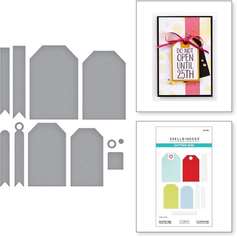 Spellbinders S4-1375 Essential Tags Etched Dies from The Essential Holiday Collection by Lisa Horton in Saudi Arabia