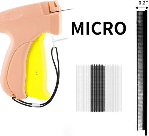 3000Pcs Micro Stitch Gun Fasteners Kit, 0.18 inch/4.5mm Clothing Barbs Attachments Include 1000 Black and 1000 White and 1000 Transparent Micro Refills for All Micro Stitch in Saudi Arabia