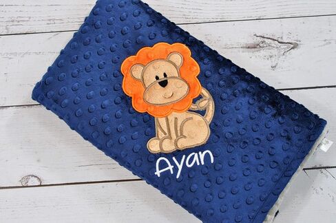 Personalized Minky baby blanket - Baby minky blanket - Lion minky blanket - Lion baby blanket - Woodland baby blanket - Woodland nursery in Saudi Arabia