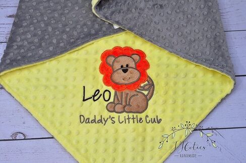 Personalized Minky baby blanket - Baby minky blanket - Lion minky blanket - Lion baby blanket - Woodland baby blanket - Woodland nursery in Saudi Arabia