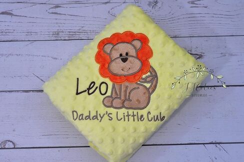 Personalized Minky baby blanket - Baby minky blanket - Lion minky blanket - Lion baby blanket - Woodland baby blanket - Woodland nursery in Saudi Arabia