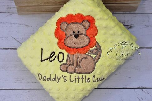 Personalized Minky baby blanket - Baby minky blanket - Lion minky blanket - Lion baby blanket - Woodland baby blanket - Woodland nursery in Saudi Arabia