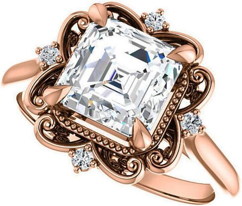1CT-4CT Antique Halo Engagement Ring for Women Filigree Design Handmade Wedding Bridal Ring Set, Christmas Gifts for Her, 925 Silver/Solid Gold, Moissanite (Ring Set, 2 CT, White, Cushion Cut) in Saudi Arabia