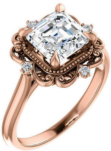 1CT-4CT Antique Halo Engagement Ring for Women Filigree Design Handmade Wedding Bridal Ring Set, Christmas Gifts for Her, 925 Silver/Solid Gold, Moissanite (Ring Set, 2 CT, White, Cushion Cut) in Saudi Arabia