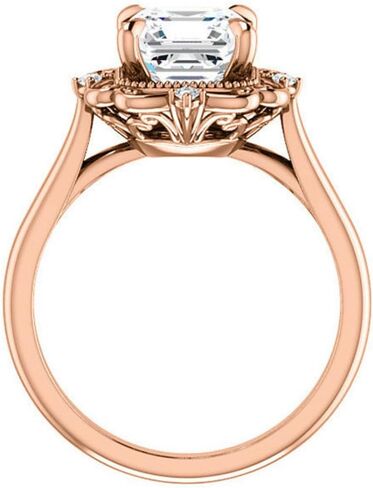 1CT-4CT Antique Halo Engagement Ring for Women Filigree Design Handmade Wedding Bridal Ring Set, Christmas Gifts for Her, 925 Silver/Solid Gold, Moissanite (Ring Set, 2 CT, White, Cushion Cut) in Saudi Arabia