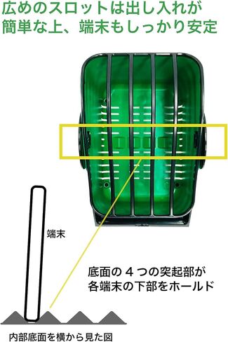 LocknCharge Large Plastic Device Basket - Single (Green) in Saudi Arabia