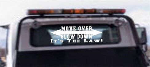Move Over Large White 11" x 36" decal in Saudi Arabia