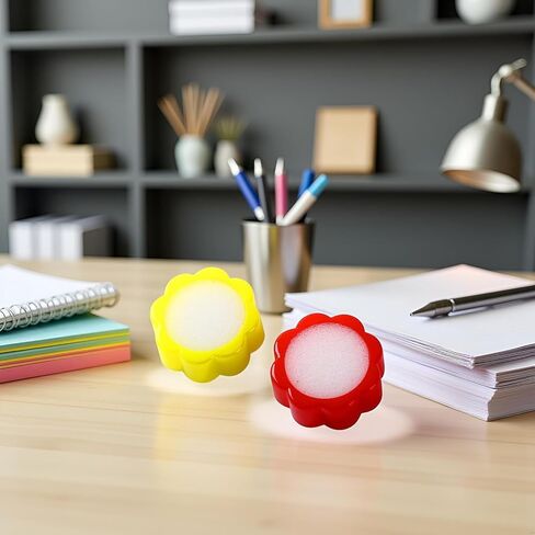 2Pcs Finger Wet Sponge, Professional Fingertip Moistener Finger Moistener Flower Shape Finger Wet Sponge Cup for Fingers Counting Money Papers Bills Documents in Kuwait