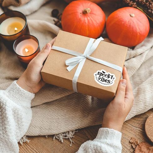 Halloween Business Stickers with Boo Mail & Hey Boo & Spooky Vibes, Spooky Mail Labels and Greeting Tags for Online Stores, Small Businesses and Ecommerce Shops 180 PCS in Saudi Arabia