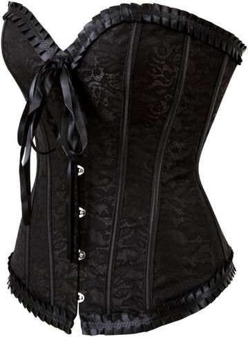 frawirshau Corsets for Women Floral Overbust Corset Bustier Lingerie Top in Kuwait