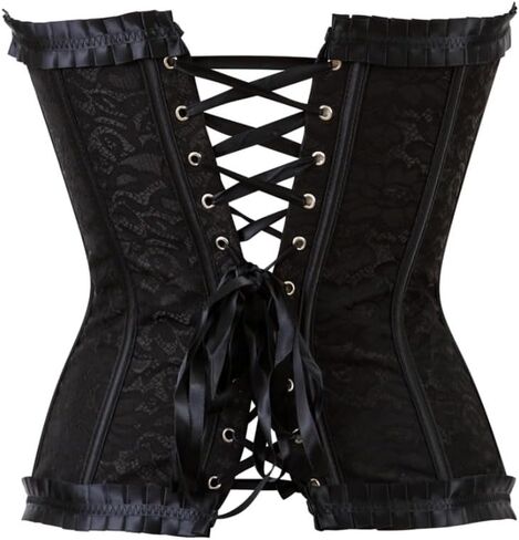 frawirshau Corsets for Women Floral Overbust Corset Bustier Lingerie Top in Kuwait