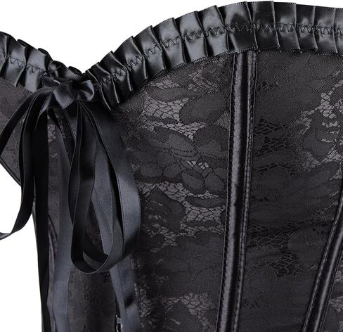 frawirshau Corsets for Women Floral Overbust Corset Bustier Lingerie Top in Kuwait