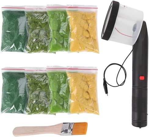 Mini Static Flocking ، Four Colors 8 Grass Mini Appludator لآلة التدفق ، ABS Apply مع مقبض مضاد للانزلاق لأداة النمذجة الرملية ذات المناظر الطبيعية الخلابة DIY in Kuwait