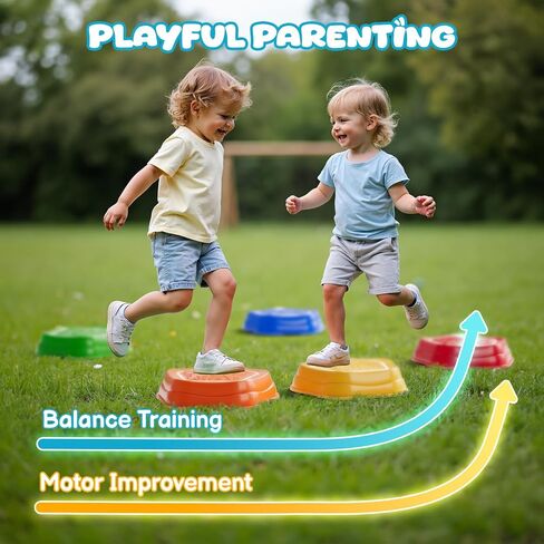 Calo 5pcs recargeable Steping Stones for Kids Toddler 3-5 مع Light & Music ، وتوازن الحواس الحسية Stones في الهواء الطلق ، و 5 بطاريات طويلة الأمد ، والاستجابة الفورية ، و PVC ترقيتها ، ودعم 200 رطل. in Kuwait