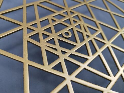 Sri Yantra Sacred Geometry Metal Wall Decor, Sacred Geometry Metal Wall Decor, Spiritual Decor, Mandala Wall Art,Yoga Gift,Housewarming Gift (Small, GOLD) in Saudi Arabia
