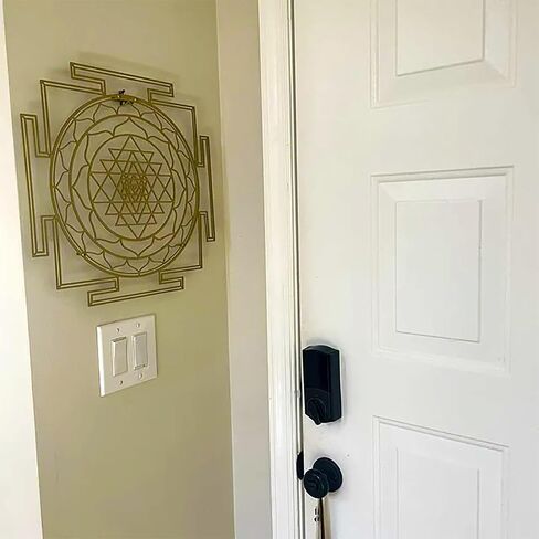 Sri Yantra Sacred Geometry Metal Wall Decor, Sacred Geometry Metal Wall Decor, Spiritual Decor, Mandala Wall Art,Yoga Gift,Housewarming Gift (Small, GOLD) in Saudi Arabia