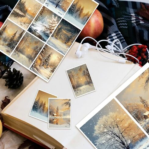 Watersay 20 Pcs Decoupage Paper Pack - 8.3"x11.2" Christmas Winter Landscapes for Decoupage, Craft and Scrapbooking in Saudi Arabia