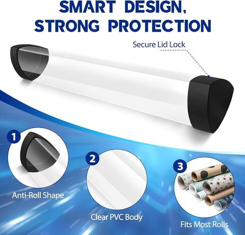 أنبوب Playmat على شكل Prism مع غطاء واحد-حامل Playmat غير القابل للانزلاق ، وحالة تخزين مضادة للفة ، أنبوب حصيرة شفاف (حزمة واحدة) in Kuwait