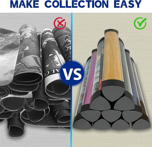 أنبوب Playmat على شكل Prism مع غطاء واحد-حامل Playmat غير القابل للانزلاق ، وحالة تخزين مضادة للفة ، أنبوب حصيرة شفاف (حزمة واحدة) in Kuwait