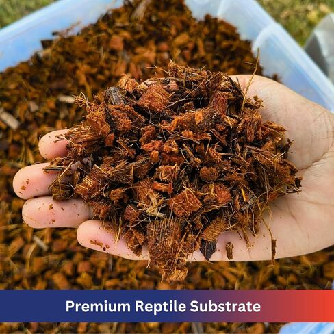 ركيزة رقاقة جوز الهند الممتازة للزواحف بواسطة reptiplus - توسع كتلة مضغوطة 10 رطل ما يصل إلى 72 كوارت - الفراش الطبيعي للثعبان الكرة والسلحفاة وسرطان البحر الناسفة وموائل التنين الملتحي in Saudi Arabia