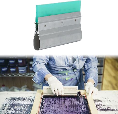 طباعة الشاشة حبر الحبر الممسحة الشفرة المطاط 75 Durometer Aluminium أداة قابلة لإعادة الاستخدام للطباعة الصناعية DIY- 20CX9.5cm in Kuwait