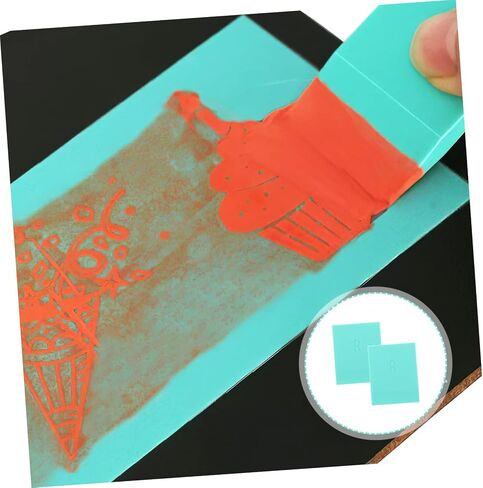 Doitool 2PCS Screen Printing Squeegee مجموعة لطباعة النسيج مكشطة الحبر المطاطية العالية للفنانين in Saudi Arabia