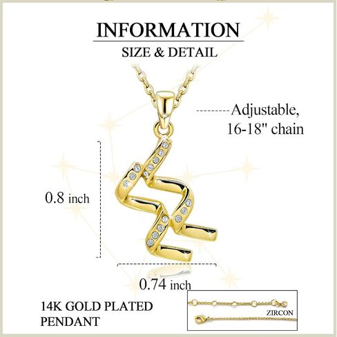 DZALIME Zodiac Necklaces for women,14K Gold Virgo Cancer Leo Pisces Libra Scorpio Taurus Sagittarius,Dainty Personalized Jewelry Astrology Gifts For Women in Saudi Arabia