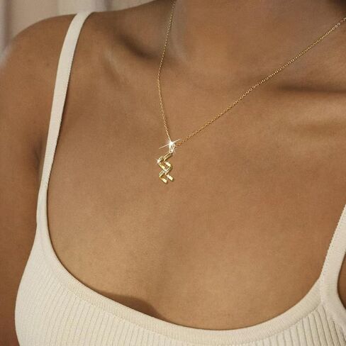 DZALIME Zodiac Necklaces for women,14K Gold Virgo Cancer Leo Pisces Libra Scorpio Taurus Sagittarius,Dainty Personalized Jewelry Astrology Gifts For Women in Saudi Arabia