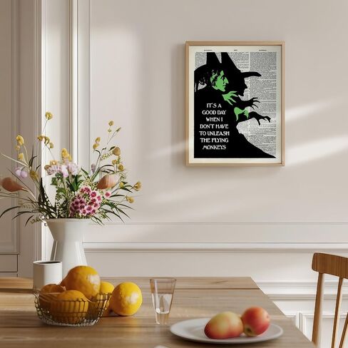 Funny Wizard of Oz Dictionary Art - 8x10 Wicked Witch Wall Decor, Home Decoration, Apartment or Office Poster- Cool Unique Gift for Mom, Boss, Manager - Unframed Picture, Photo, Print in Kuwait