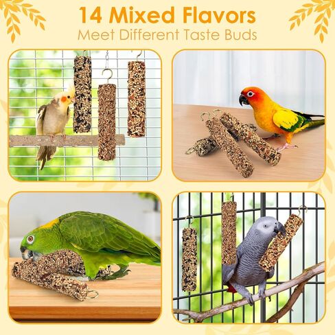 Katumo 3pcs الطيور يعامل ببغاء أزمة أزمة الببغاء ببناء الحبوب مختلطة الوجبات الخفيفة كوكاتييل بودجي طعام in Kuwait