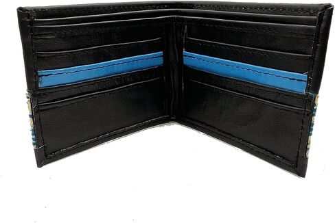 Wallet "Alejandro", made by Jühue Artesanal, Handmade wallet made in Mexico, Black wallet, Hand embroidery, Embroidered wallet, Mexican embroidery, Made in Mexico, Handmade, Leather wallet, Men Wallet in Saudi Arabia