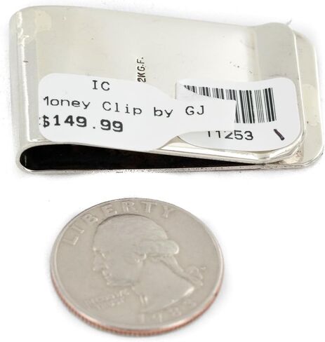 12kt Gold Filled and .925 Sterling Silver Horse Handmade Certified Authentic Navajo Native American Money Clip 11253-1 in Saudi Arabia