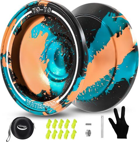 watieoboo yoyo repreencive yo-yo for Kids 8-12 ، yoyos غير المستجيب للبالغين Pro Metal Trick yoyo مع yo yos bearn kit 10 strings ، case & gloves in Kuwait