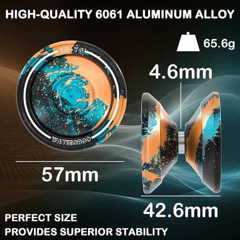 watieoboo yoyo repreencive yo-yo for Kids 8-12 ، yoyos غير المستجيب للبالغين Pro Metal Trick yoyo مع yo yos bearn kit 10 strings ، case & gloves in Kuwait