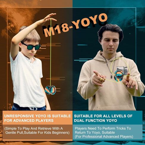 watieoboo yoyo repreencive yo-yo for Kids 8-12 ، yoyos غير المستجيب للبالغين Pro Metal Trick yoyo مع yo yos bearn kit 10 strings ، case & gloves in Kuwait
