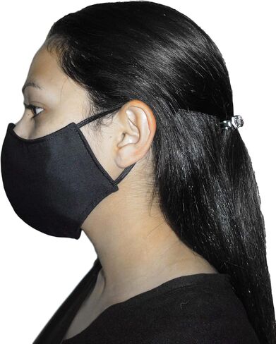Pack of 3 Solid Colors Multilayer Cotton/Waterproof Pellon Fabric Face Masks Handmade in the USA for Adults-Unisex, Indoor/Outdoor Use, Washable/Breathable/Comfortable/Reusable in Saudi Arabia