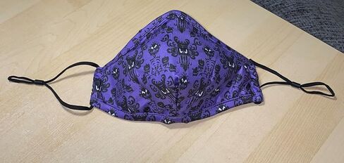 Haunted Mansion Dark Deep Purple Black Demask Famous Wallpaper Design Adjustable Reusable Face Mask Boys Girls Kids - Fast and Free Shipping! in Saudi Arabia