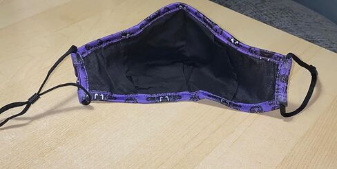 Haunted Mansion Dark Deep Purple Black Demask Famous Wallpaper Design Adjustable Reusable Face Mask Boys Girls Kids - Fast and Free Shipping! in Saudi Arabia