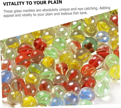 Toyvian 100Pcs Decorative Glass Marbles for Sturdy Marbles for Fish Tank Decor Crafts and Play for Boys in Saudi Arabia