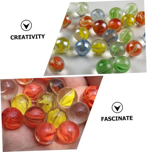 Toyvian 100Pcs Decorative Glass Marbles for Sturdy Marbles for Fish Tank Decor Crafts and Play for Boys in Saudi Arabia
