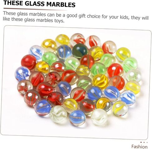 Toyvian 100Pcs Decorative Glass Marbles for Sturdy Marbles for Fish Tank Decor Crafts and Play for Boys in Saudi Arabia
