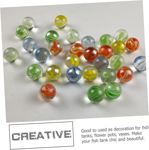 Toyvian 100Pcs Decorative Glass Marbles for Sturdy Marbles for Fish Tank Decor Crafts and Play for Boys in Saudi Arabia