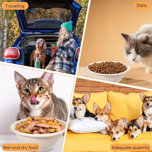 200 Pcs Disposable Pet Bowls Bulk 8 Oz Travel Paper Food Bowls for Small Dogs Puppy Cat, Leakproof Pet Feeding and Watering Supplies 1 Cup in Saudi Arabia
