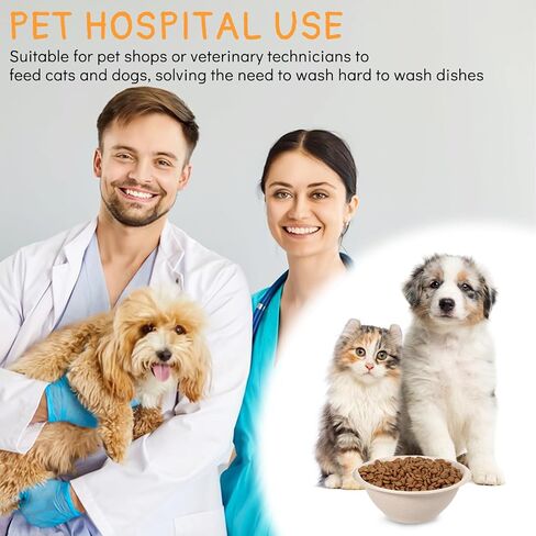 200 Pcs Disposable Pet Bowls Bulk 8 Oz Travel Paper Food Bowls for Small Dogs Puppy Cat, Leakproof Pet Feeding and Watering Supplies 1 Cup in Saudi Arabia