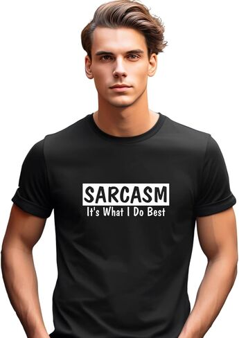 Sarcasm - It's What I Do Best T-Shirt - 100% Cotton Unisex Shirt (XXL, Green) in Saudi Arabia