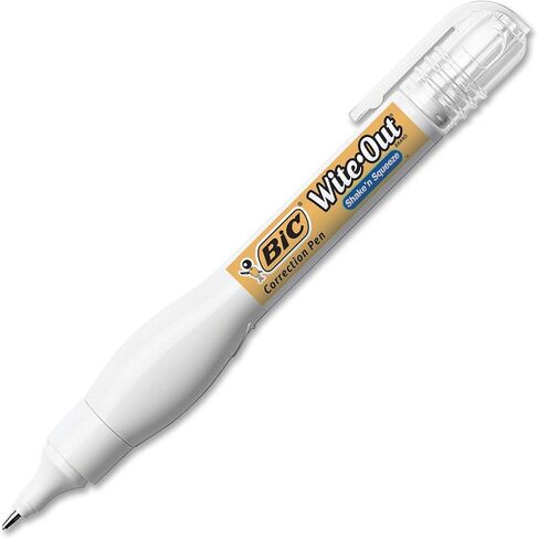 BIC WOSQP11 WITE-Out Shake 'n Squiez Correction Pen ، 8 مل ، أبيض in Saudi Arabia
